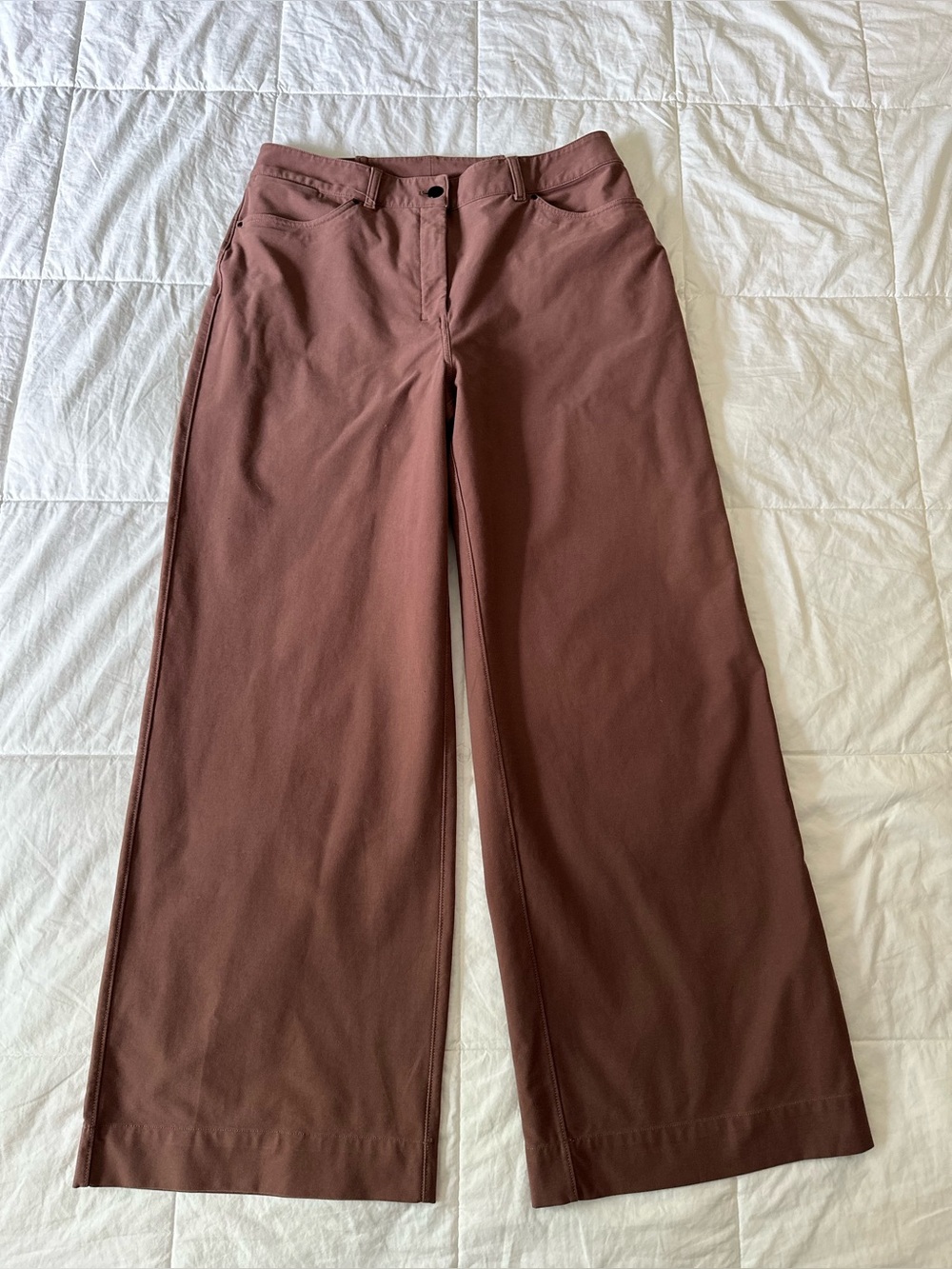 Lululemon City Sleek 5 Pocket High-Rise Wide-Leg Pant Full Length Dark Oxide 32 - Picture 8 of 11